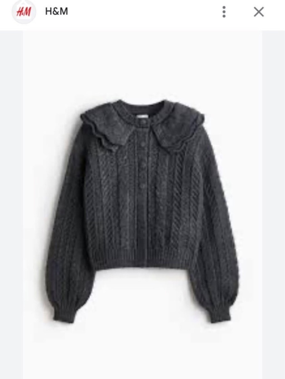 H&M - Grey cardigan XXS